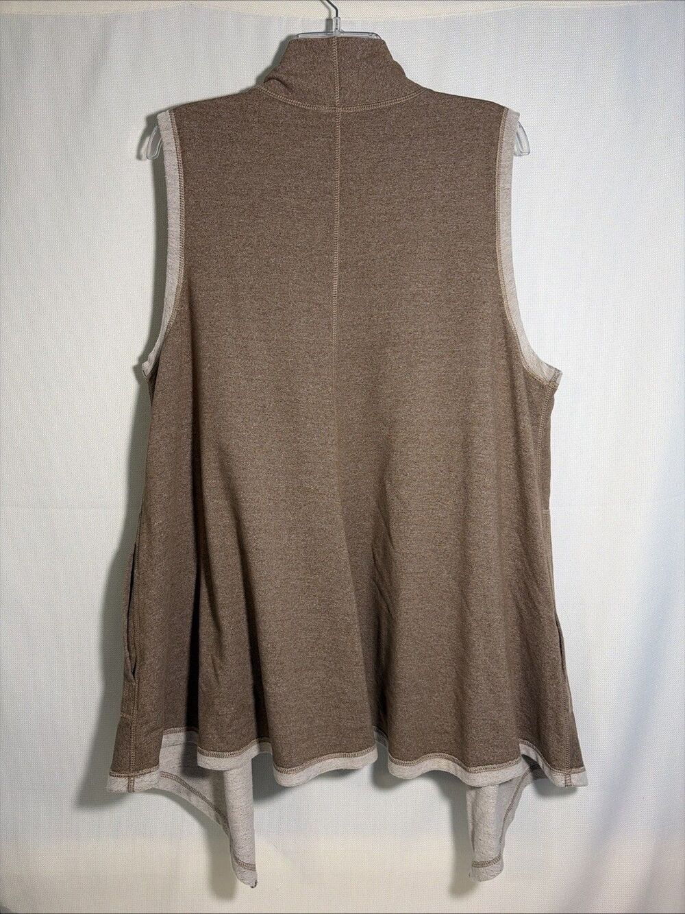 Ruby Rd Women’s Large Draped Open-front Cardigan Vest Brown - Picture 7 of 7